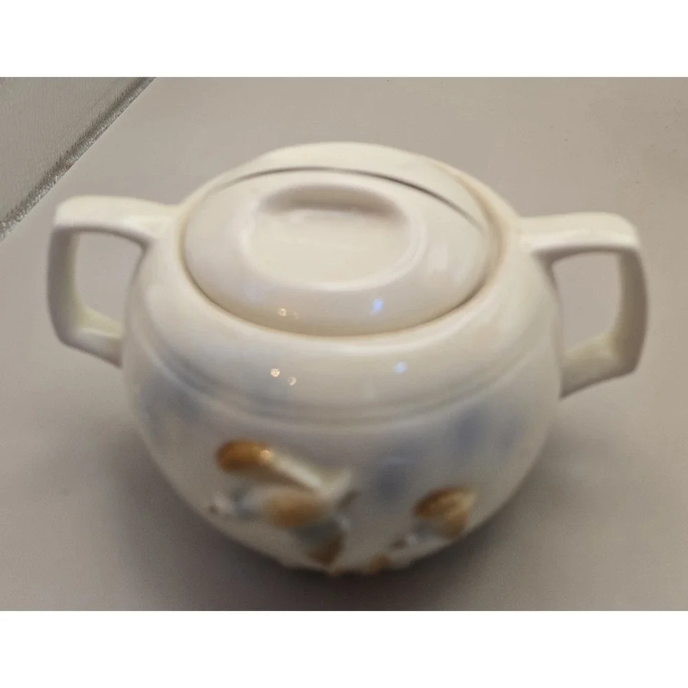 Vintage Porcelier Vitreaous China Sugar Bowl‎ Lid 